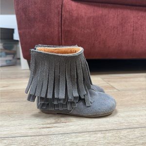 Fringe Boots Toddler - Grey